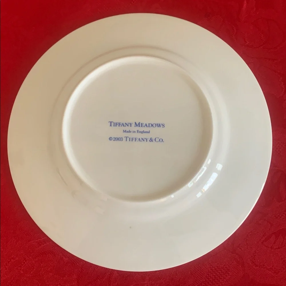 Tiffany & Co. Blue and Green Botanical Easter kids Plate 2003 meadows